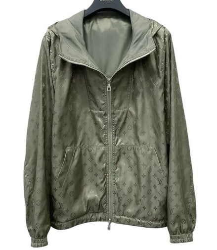 Louis Vuitton Khaki Monogram Windbreaker Size L "Never Owned"