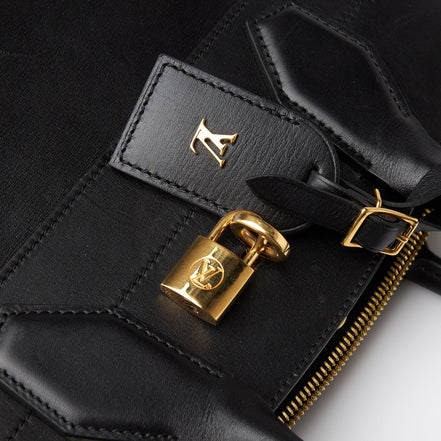Louis Vuitton Calfskin City Steamer MM Black "Unworn"