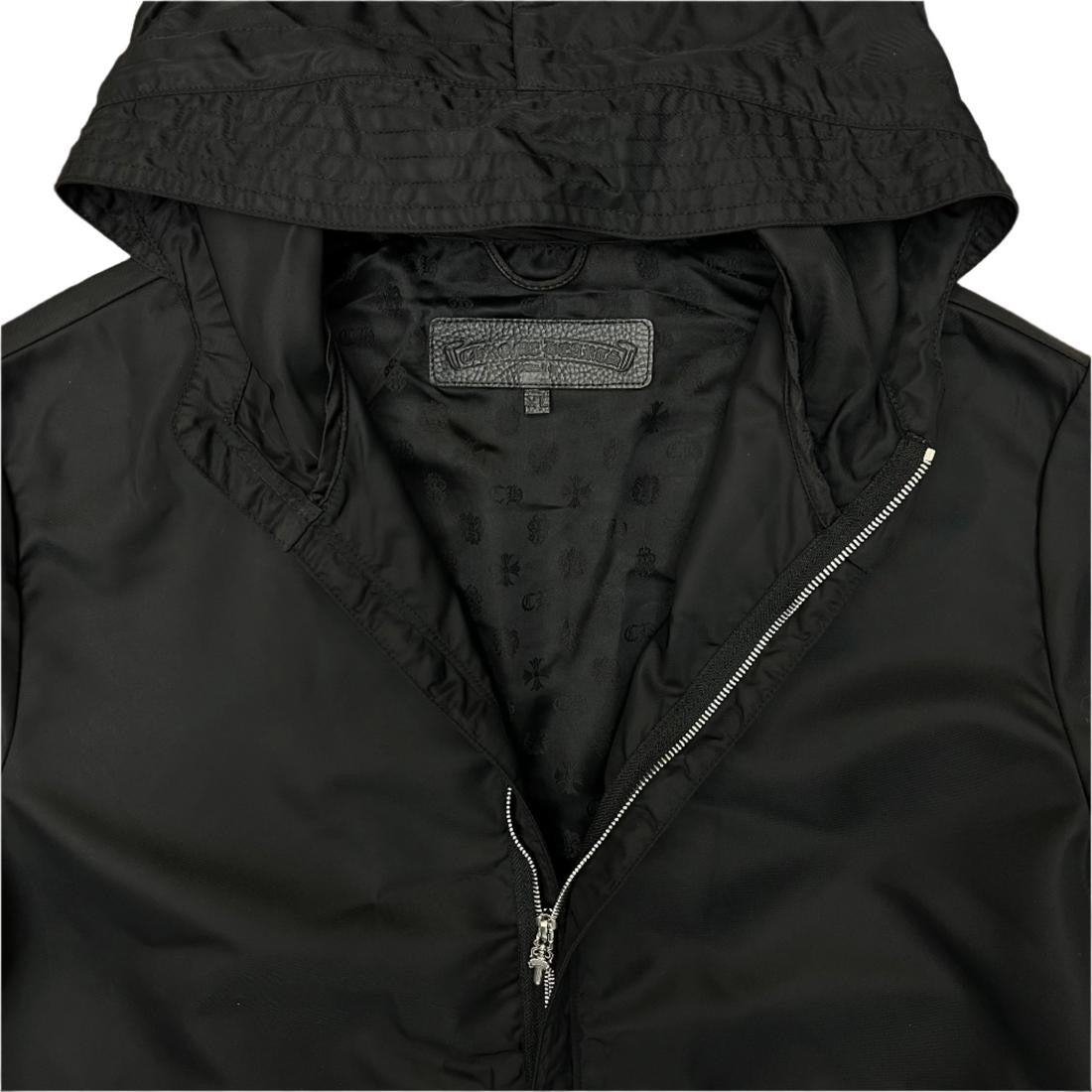 Chrome Hearts Black Nylon Cross Patch Parka Jacket Size M 