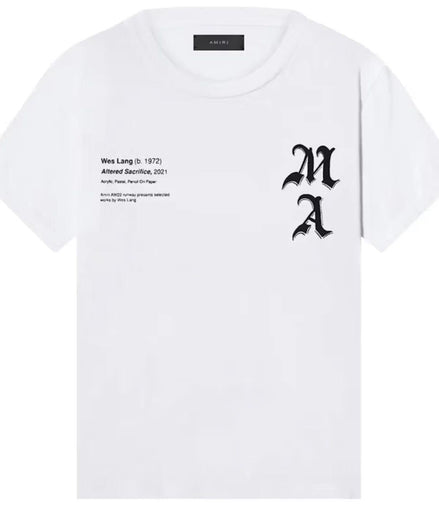 Amiri Wes Lang Black & White Skull T-Shirt "Never Owned"