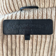 Chrome Hearts Beige Corduroy Chomper Puffer Jacket Size M 