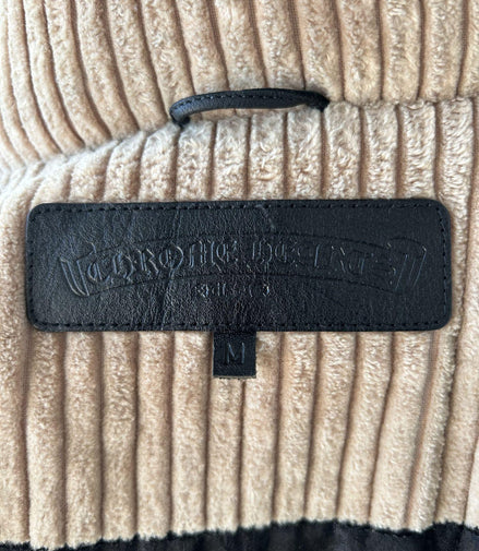 Chrome Hearts Beige Corduroy Chomper Puffer Jacket Size M "Never Owned"
