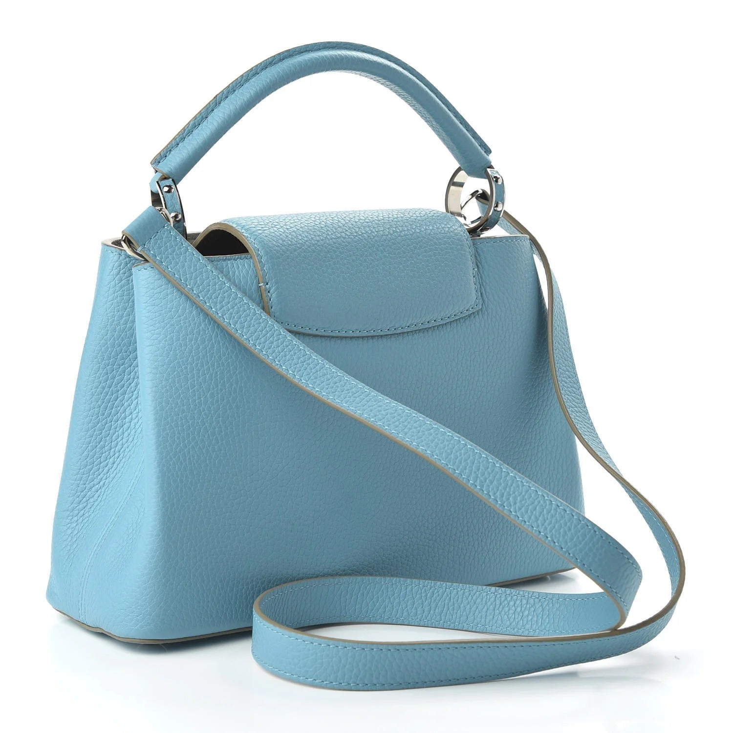 Louis Vuitton Light Blue Taurillon Leather Capucines BB (Pre-Loved)