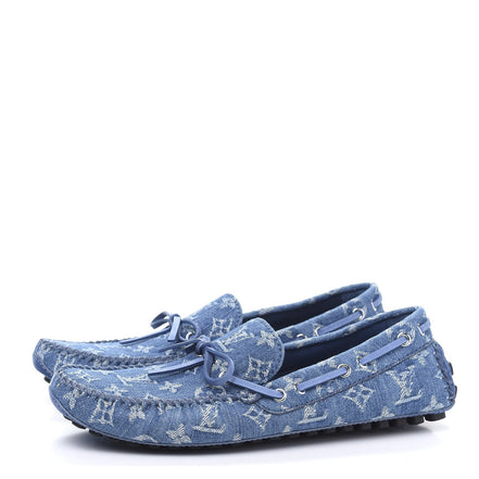 Louis Vuitton Blue Monogram Denim Arizona Moccasins (Pre-Loved)