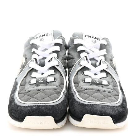 Rarest Chanel Grey Quilted Runner Sneakers (Pre-Loved)