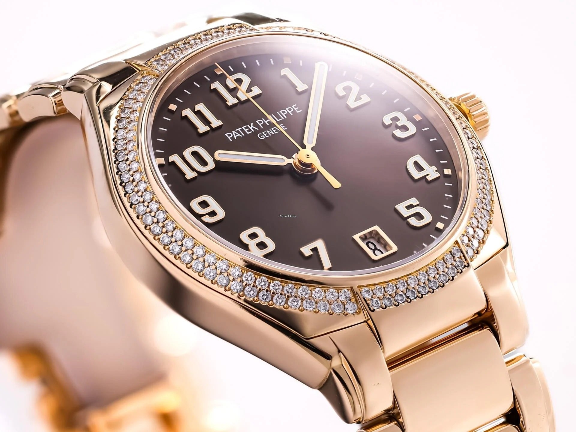 Patek Philippe Twenty~4 Automatic 7300/1200R Rose Gold Brown Dial 