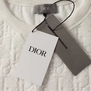 Dior Oblique Terry Cotton White T-Shirt (Pre-Loved)