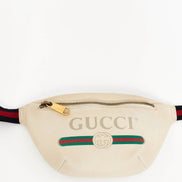 Gucci Vintage Logo Belt Bag Off-White Leather (Pre-Loved)