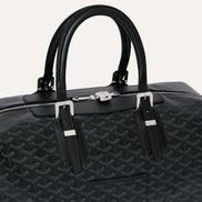 Goyard Jet Black Goyardine Canvas Bowling 45 