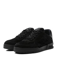 Louis Vuitton Black Suede & Leather Low-Top Sneakers (Pre-Loved)