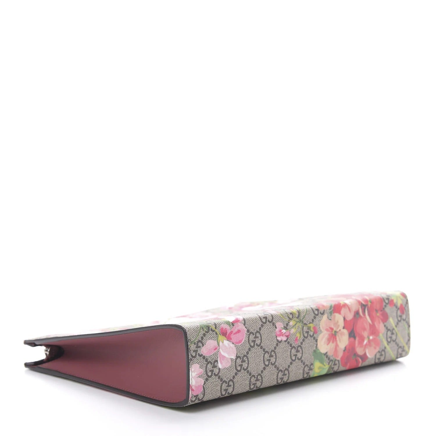 Gucci GG Supreme Blooms Floral Print Pouch (Pre-Loved)