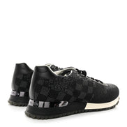Louis Vuitton Black Damier Knit Run Away Sneakers (Pre-loved)