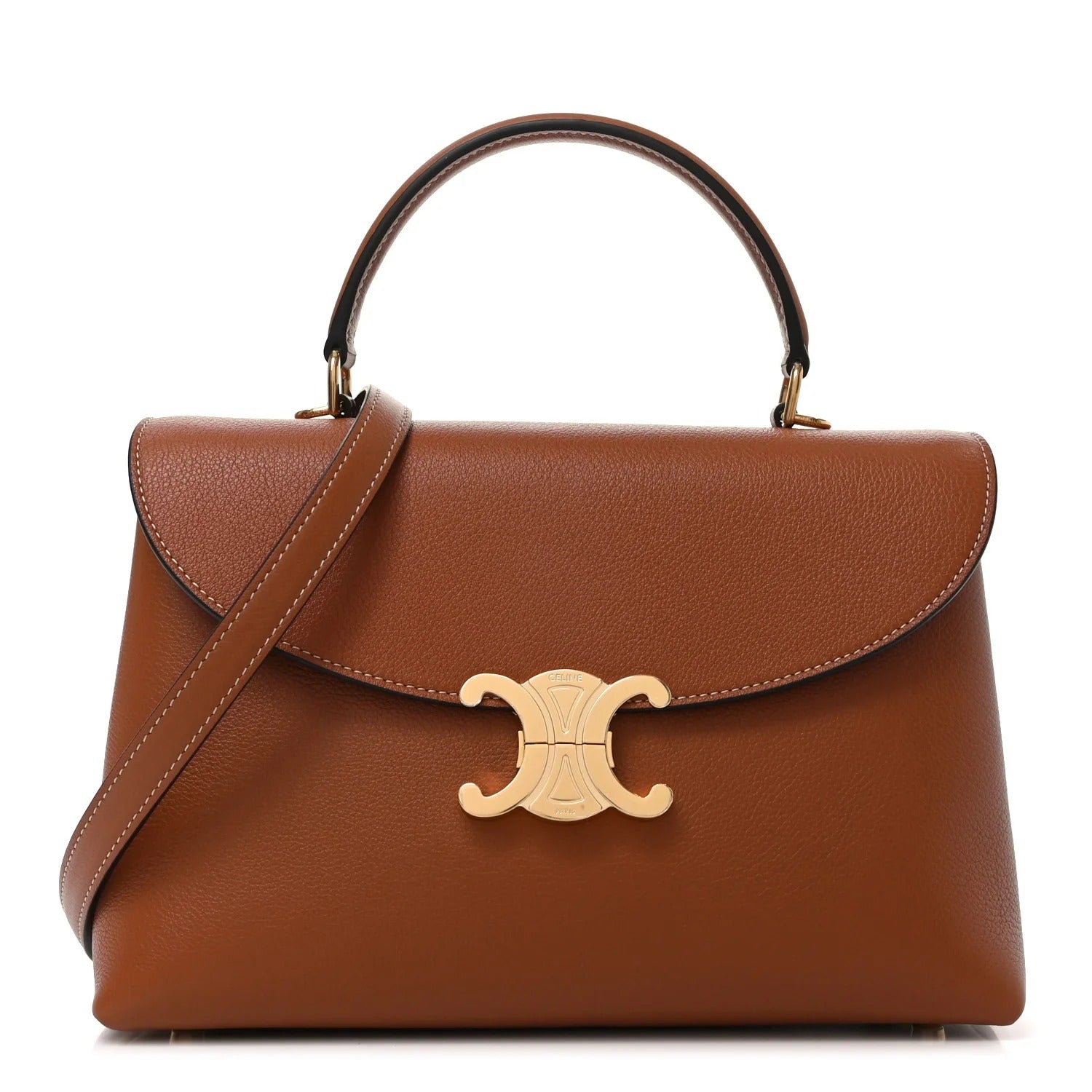 Celine Teen Nino Grained Calfskin Top Handle Bag 