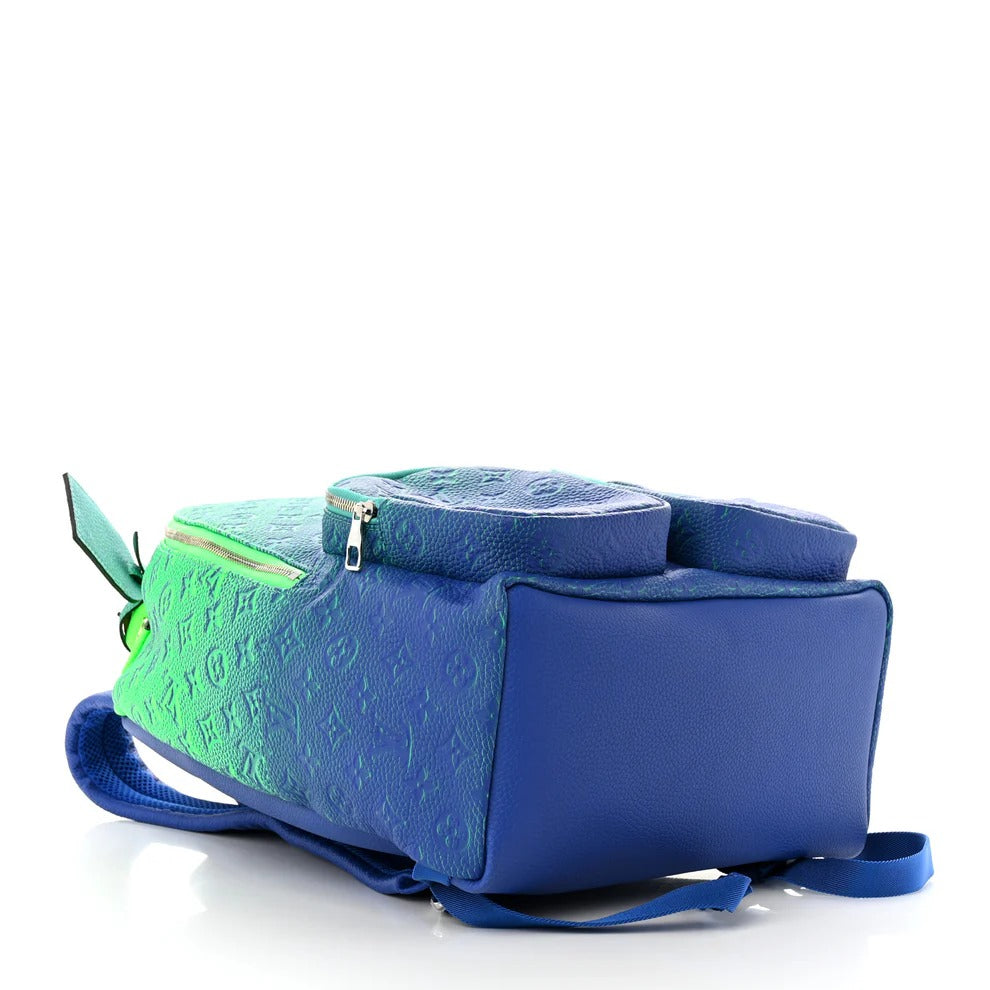 Louis Vuitton Neon Green & Blue Taurillon Illusion Multipocket Backpack (Pre-Loved