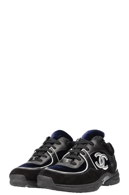 Chanel Velour Runners Black & Silver "Unworn"