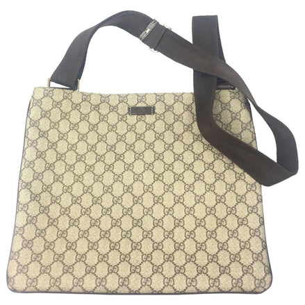 Gucci GG Supreme Canvas Flat Crossbody Bag (Pre-Loved)