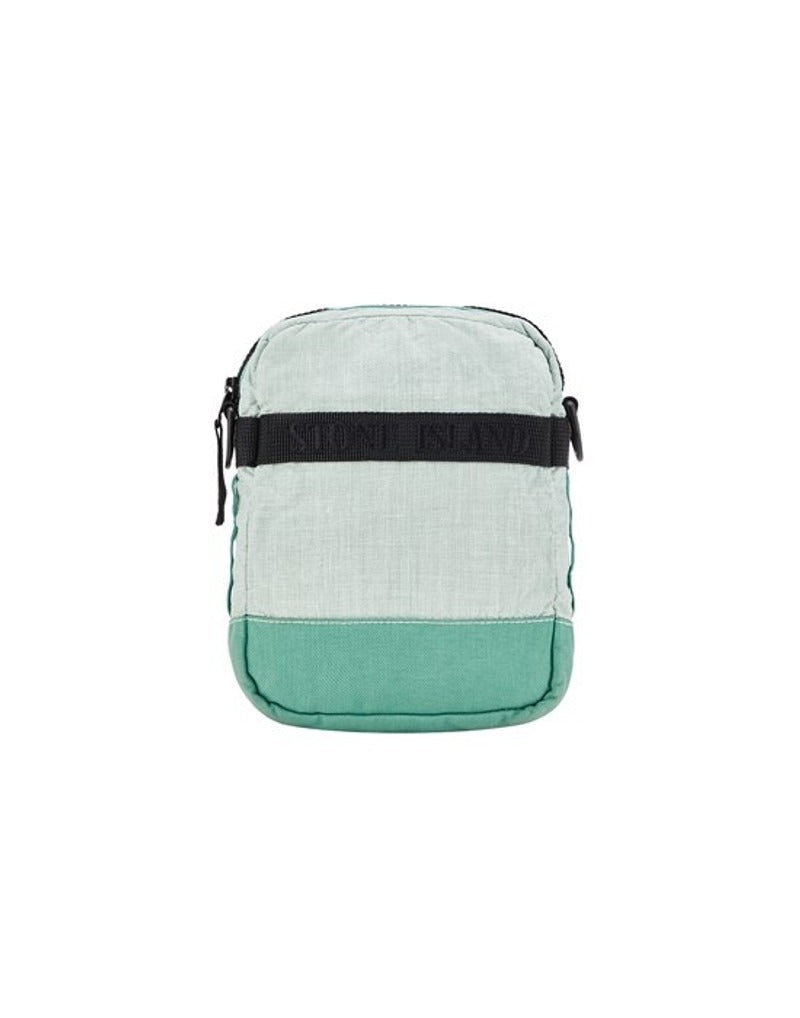 Stone Island Pistachio & Sage Green Nylon Metal Messenger Bag 