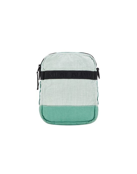 Stone Island Pistachio & Sage Green Nylon Metal Messenger Bag "Unworn"