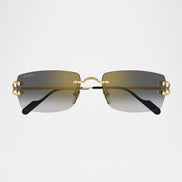 Cartier CT0550S C de Cartier Gold Rimless Sunglasses 