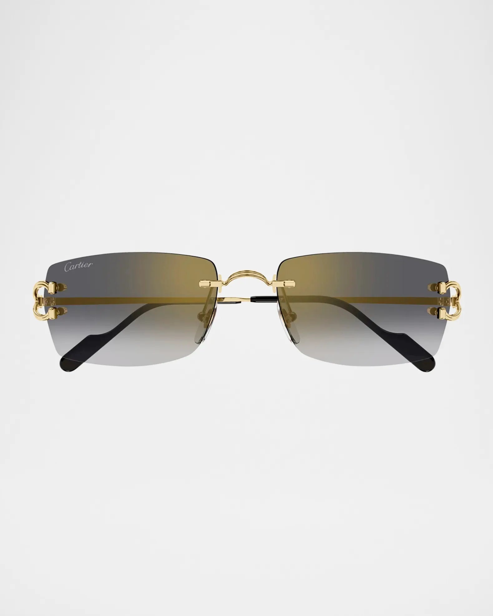 Cartier CT0550S C de Cartier Gold Rimless Sunglasses 