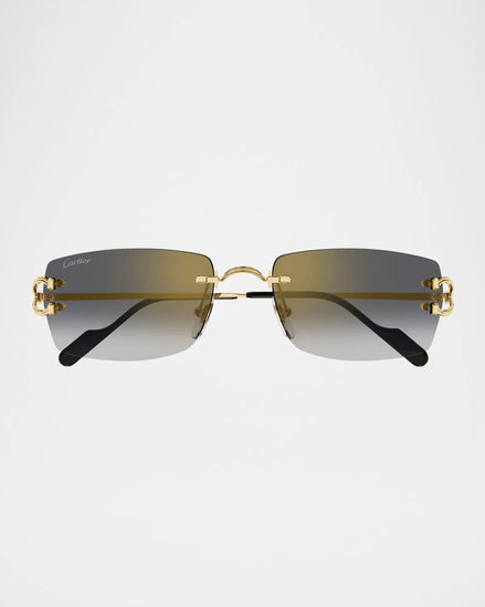 Cartier CT0550S C de Cartier Gold Rimless Sunglasses "Unworn"