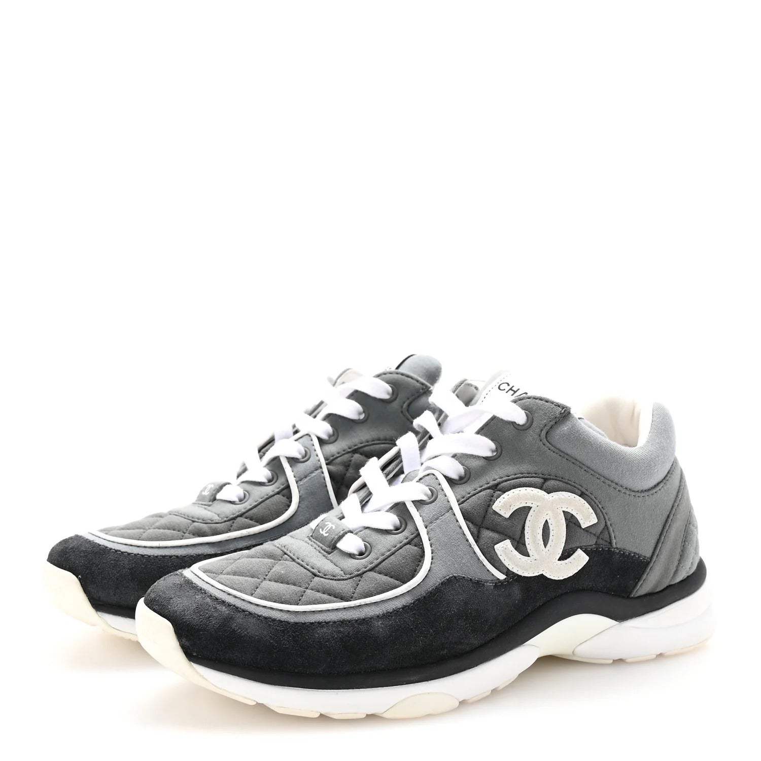 Rarest Chanel Grey Quilted Runner Sneakers (Pre-Loved)