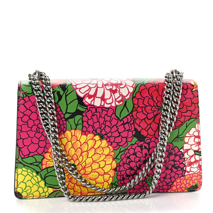 Gucci Dionysus Floral Print Leather Chain Wallet (Pre-Loved)