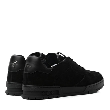 Louis Vuitton Black Suede & Leather Low-Top Sneakers (Pre-Loved)