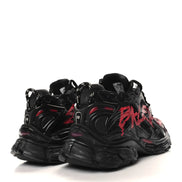 Balenciaga Black & Red Graffiti Runner Sneakers 