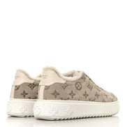 Louis Vuitton Beige Monogram Suede Time Out Sneakers 