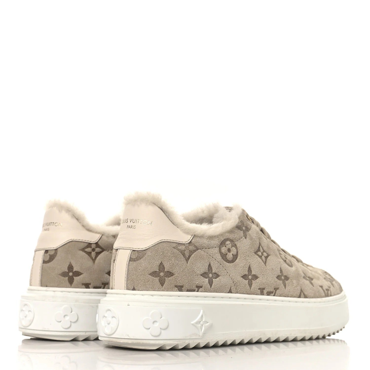 Louis Vuitton Beige Monogram Suede Time Out Sneakers 
