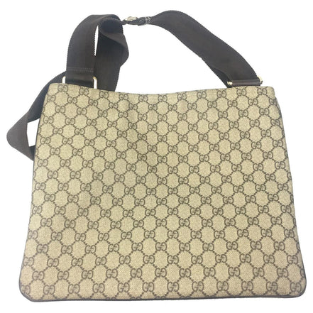 Gucci GG Supreme Canvas Flat Crossbody Bag (Pre-Loved)