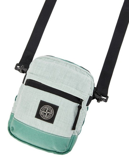 Stone Island Pistachio & Sage Green Nylon Metal Messenger Bag "Unworn"