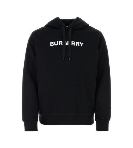 Burberry Logo Appliqué Cotton Hoodie Black "Unworn"