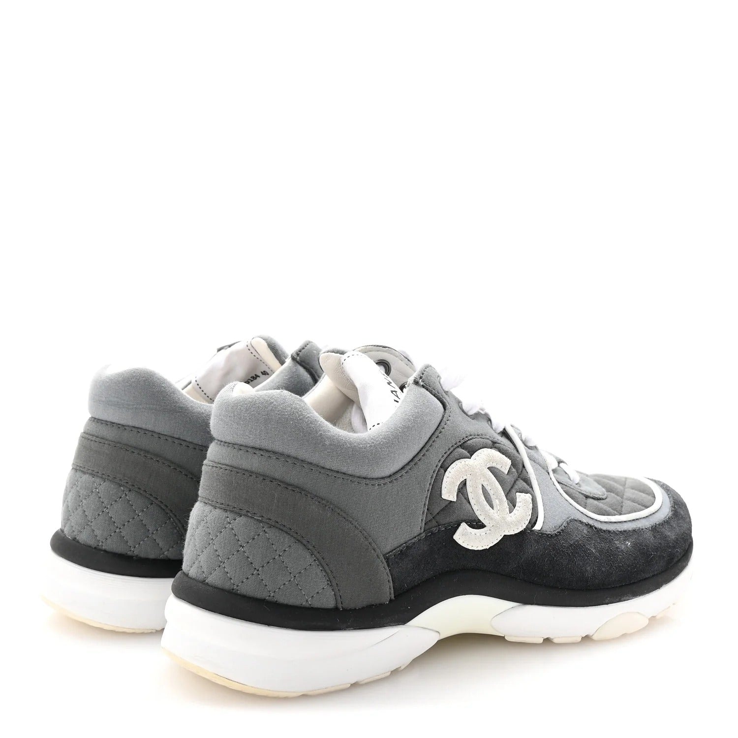 Rarest Chanel Grey Quilted Runner Sneakers (Pre-Loved)
