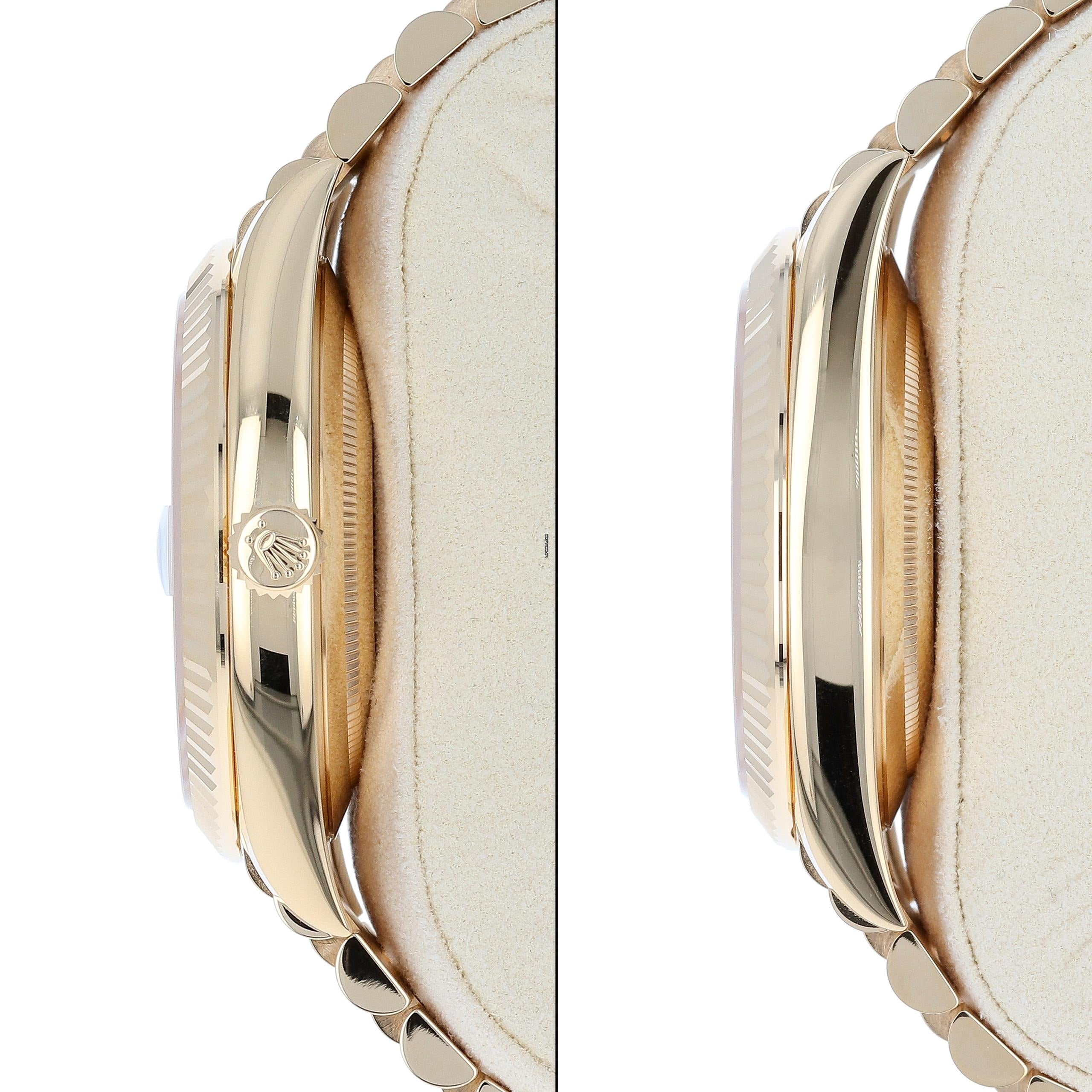 Rolex Day-Date 36 128238 Yellow Gold Green Ombré Diamond Dial 