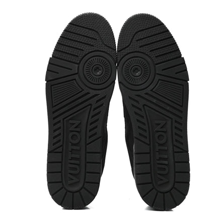 Louis Vuitton Black Suede & Leather Low-Top Sneakers (Pre-Loved)