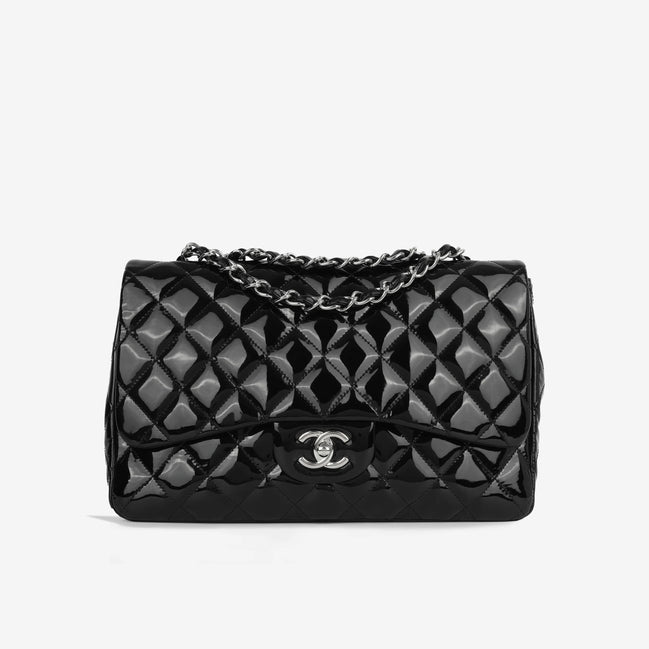 Chanel Jumbo Classic Double Flap Black Patent Leather "Unworn"