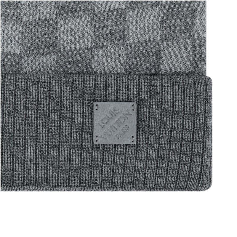 Louis Vuitton Grey Petit Damier Knit Beanie 