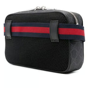 Gucci Black and Grey GG Supreme Belt Bag 