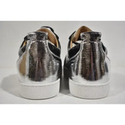 Christian Louboutin Black Patent & Silver Strass Louis Junior Sneakers (Pre-Loved)