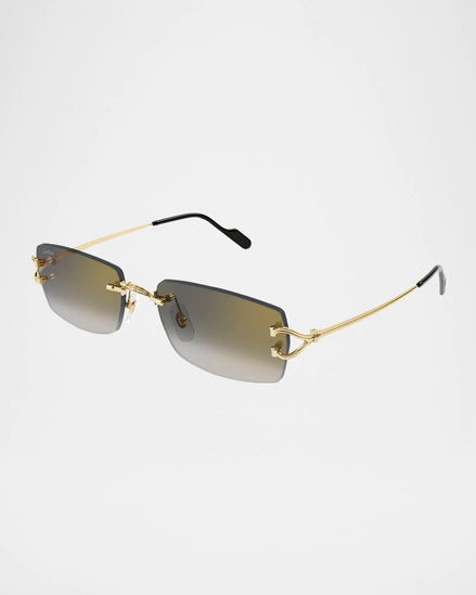 Cartier CT0550S C de Cartier Gold Rimless Sunglasses "Unworn"