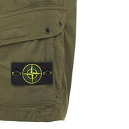 Stone Island Nylon Metal Cargo Shorts Olive Green (Pre-Loved)