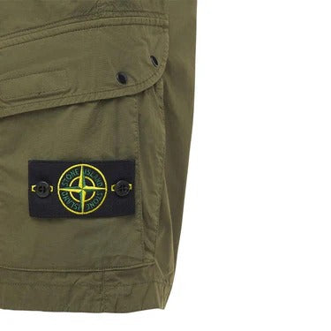 Stone Island Nylon Metal Cargo Shorts Olive Green (Pre-Loved)