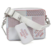 Louis Vuitton White Embroidered Damier Trio Messenger Bag 