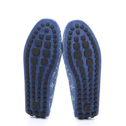 Louis Vuitton Blue Monogram Denim Arizona Moccasins (Pre-Loved)