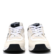 Chanel White and Black Runner Sneakers 
