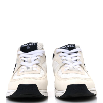 Chanel White and Black Runner Sneakers "Unworn"
