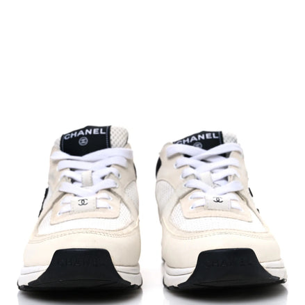 Chanel White and Black Runner Sneakers "Unworn"