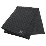Louis Vuitton Black and Grey Damier Knit Scarf 